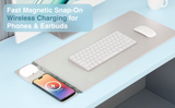 Darrahopens Electronics > Computers & Tablets > Desktops & Accessories Laser Wireless Charging Desk Mat Grey