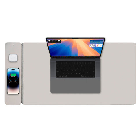 Darrahopens Electronics > Computers & Tablets > Desktops & Accessories Laser Wireless Charging Desk Mat Grey