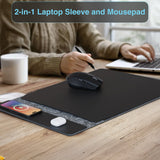 Darrahopens Electronics > Computers & Tablets > Desktops & Accessories Laser Wireless Charging Laptop Sleeve Up to 16 Inch Black
