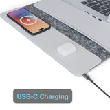 Darrahopens Electronics > Computers & Tablets > Desktops & Accessories Laser Wireless Charging Laptop Sleeve Up to 16 Inch Grey