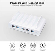 Darrahopens Electronics > Computers & Tablets > Desktops & Accessories OXHORN NB-PD150D PD 150W 5-Port (5A+5C) Charging Dock with build-in rack