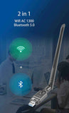 Darrahopens Electronics > Computers & Tablets > Desktops & Accessories OXHORN UW-1300B USB AC1300 + Bluetooth 5.0 Adapter