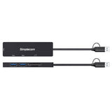 Darrahopens Electronics > Computers & Tablets > Desktops & Accessories Simplecom CH365C SuperSpeed 3-Port USB Hub with SD MicroSD Card Reader USB-A and USB-C Dual Connector