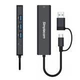 Darrahopens Electronics > Computers & Tablets > Desktops & Accessories Simplecom CHN436 USB-C and USB-A to 4-Port USB HUB with Gigabit Ethernet Adapter