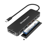 Darrahopens Electronics > Computers & Tablets > Desktops & Accessories Simplecom CHT595 9-in-1 USB-C Multiport Docking Station with NVMe M.2 Enclosure