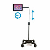 Darrahopens Electronics > Computers & Tablets > Tablets & Cases Aidata US-5124RB Universal Tablet Mobile Arm Wheels Floor Stand