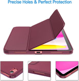 Darrahopens Electronics > Computers & Tablets > Tablets & Cases Case for iPad (A16) 11th/10th Generation (2025/2022), Slim Stand Hard Back Cover Auto Wake/Sleep Function (Burgundy)