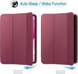Darrahopens Electronics > Computers & Tablets > Tablets & Cases Case for iPad (A16) 11th/10th Generation (2025/2022), Slim Stand Hard Back Cover Auto Wake/Sleep Function (Burgundy)