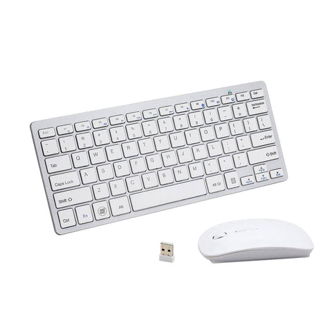 Darrahopens Electronics > Computers & Tablets Wireless Keyboard and Mouse Combo Bluetooth Set for PC Laptop Phone Tablet 78 Keys White