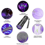 Darrahopens Electronics > Gadgets > Metal Detectors 12 LED UV Flashlight Purple Ultraviolet Torch for Detection or Cleaning Use
