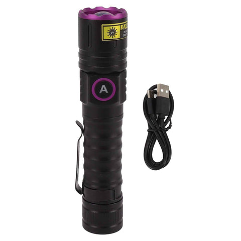 Darrahopens Electronics > Gadgets > Metal Detectors 365nm Black Light UV Flashlight Handheld LED Blacklight Flashlight for Pet Urine Stains Rocks Money Resin Curing In Australia - Darrahopens