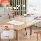 Darrahopens Electronics > Gadgets > Metal Detectors VEVOR Plastic Table Cover, 40 x 60 Inch 1.5 mm Thick Clear Table Protector, Rectangle PVC Desk Mat, Waterproof & Easy Cleaning Desk Pad Tablecloth, for Office Dresser Dining Room Table Night Stand