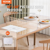 Darrahopens Electronics > Gadgets > Metal Detectors VEVOR Plastic Table Cover, 40 x 60 Inch 2.0 mm Thick Clear Table Protector, Rectangle PVC Desk Mat, Waterproof & Easy Cleaning Desk Pad Tablecloth, for Office Dresser Dining Room Table Night Stand
