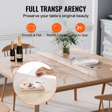 Darrahopens Electronics > Gadgets > Metal Detectors VEVOR Plastic Table Cover, 48 x 48 Inch 1.5 mm Thick Clear Table Protector, Square PVC Desk Mat, Waterproof & Easy Cleaning Desk Pad Tablecloth, for Office Dresser Dining Room Table Night Stand