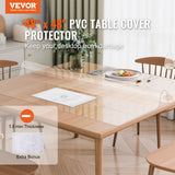 Darrahopens Electronics > Gadgets > Metal Detectors VEVOR Plastic Table Cover, 48 x 48 Inch 1.5 mm Thick Clear Table Protector, Square PVC Desk Mat, Waterproof & Easy Cleaning Desk Pad Tablecloth, for Office Dresser Dining Room Table Night Stand