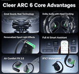 Darrahopens Electronics > Headphones and Earphones > In Ear Headphones & Earbuds ARC 6 Sport Edition Open‑Ear Bluetooth Earbuds, IPX7 Waterproof Sports Headphones,orange In Australia - Darrahopens