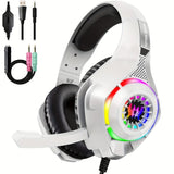 Darrahopens Electronics > Headphones and Earphones > Over Ear Headphones Gaming Headset with Mic & LED Lights