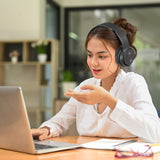 Darrahopens Electronics > Headphones and Earphones > Over Ear Headphones Laser Foldable Bluetooth Headphones with Mic Black