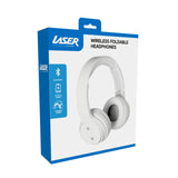 Darrahopens Electronics > Headphones and Earphones > Over Ear Headphones Laser Foldable Bluetooth Headphones with Mic Bright White