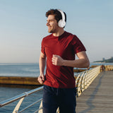 Darrahopens Electronics > Headphones and Earphones > Over Ear Headphones Laser Foldable Bluetooth Headphones with Mic Bright White