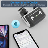 Darrahopens Electronics > Headphones and Earphones > Over Ear Headphones Laser TWS Earbuds ANC with Touch Display Black