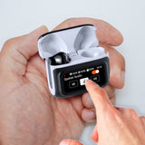 Darrahopens Electronics > Headphones and Earphones > Over Ear Headphones Laser TWS Earbuds ANC with Touch Display Black