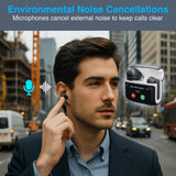 Darrahopens Electronics > Headphones and Earphones > Over Ear Headphones Laser TWS Earbuds ANC with Touch Display Black