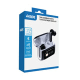 Darrahopens Electronics > Headphones and Earphones > Over Ear Headphones Laser TWS Earbuds ANC with Touch Display Black
