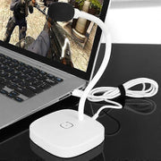 Darrahopens Electronics > Headphones and Earphones > Over Ear Headphones LED USB Desktop Microphone - Condenser Mic with Base for PC, Streaming, Podcast