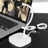 Darrahopens Electronics > Headphones and Earphones > Over Ear Headphones LED USB Desktop Microphone - Condenser Mic with Base for PC, Streaming, Podcast