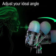 Darrahopens Electronics > Headphones and Earphones > Over Ear Headphones RGB USB Condenser Microphone - Gaming Laptop Recording Microphone