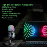 Darrahopens Electronics > Headphones and Earphones > Over Ear Headphones RGB USB Condenser Microphone - Gaming Laptop Recording Microphone