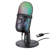Darrahopens Electronics > Headphones and Earphones > Over Ear Headphones RGB USB Condenser Microphone - Gaming Laptop Recording Microphone