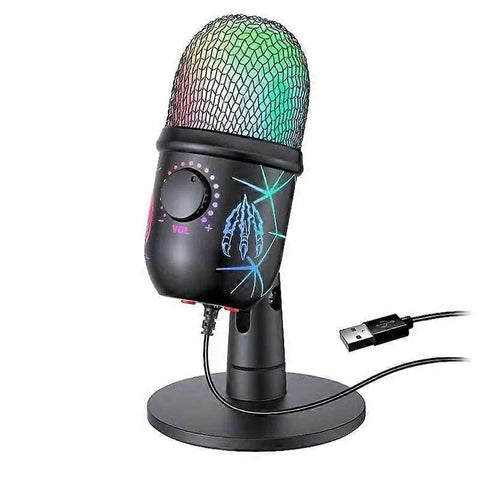 Darrahopens Electronics > Headphones and Earphones > Over Ear Headphones RGB USB Condenser Microphone - Gaming Laptop Recording Microphone