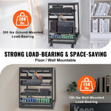 Darrahopens Electronics > Headphones and Earphones > Over Ear Headphones VEVOR 15U Open Frame Server Rack, 23-40 in Adjustable Depth, Free Standing or Wall Mount Network Server Rack, 4 Post AV Rack with Casters, Holds All Your Networking IT Equipment AV Gear Router Modem