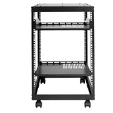 Darrahopens Electronics > Headphones and Earphones > Over Ear Headphones VEVOR 15U Open Frame Server Rack, 23-40 in Adjustable Depth, Free Standing or Wall Mount Network Server Rack, 4 Post AV Rack with Casters, Holds All Your Networking IT Equipment AV Gear Router Modem