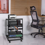 Darrahopens Electronics > Headphones and Earphones > Over Ear Headphones VEVOR 15U Open Frame Server Rack, 23-40 in Adjustable Depth, Free Standing or Wall Mount Network Server Rack, 4 Post AV Rack with Casters, Holds All Your Networking IT Equipment AV Gear Router Modem