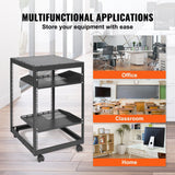 Darrahopens Electronics > Headphones and Earphones > Over Ear Headphones VEVOR 15U Open Frame Server Rack, 23-40 in Adjustable Depth, Free Standing or Wall Mount Network Server Rack, 4 Post AV Rack with Casters, Holds All Your Networking IT Equipment AV Gear Router Modem