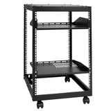 Darrahopens Electronics > Headphones and Earphones > Over Ear Headphones VEVOR 15U Open Frame Server Rack, 23-40 in Adjustable Depth, Free Standing or Wall Mount Network Server Rack, 4 Post AV Rack with Casters, Holds All Your Networking IT Equipment AV Gear Router Modem