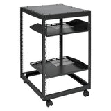 Darrahopens Electronics > Headphones and Earphones > Over Ear Headphones VEVOR 15U Open Frame Server Rack, 23-40 in Adjustable Depth, Free Standing or Wall Mount Network Server Rack, 4 Post AV Rack with Casters, Holds All Your Networking IT Equipment AV Gear Router Modem