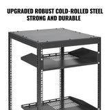Darrahopens Electronics > Headphones and Earphones > Over Ear Headphones VEVOR 15U Open Frame Server Rack, 23-40 in Adjustable Depth, Free Standing or Wall Mount Network Server Rack, 4 Post AV Rack with Casters, Holds All Your Networking IT Equipment AV Gear Router Modem