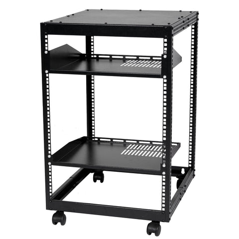 Darrahopens Electronics > Headphones and Earphones > Over Ear Headphones VEVOR 15U Open Frame Server Rack, 23-40 in Adjustable Depth, Free Standing or Wall Mount Network Server Rack, 4 Post AV Rack with Casters, Holds All Your Networking IT Equipment AV Gear Router Modem