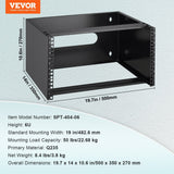 Darrahopens Electronics > Headphones and Earphones > Over Ear Headphones VEVOR 6U Wall Mount Network Rack, 14 in/355.6 mm Depth, 50 lbs/22.68 kg Max Weight Capacity Wall Mount Server Rack with Cage Nuts, 19"/482.6 mm for Shallow Server IT Equipment and Network Switches