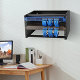 Darrahopens Electronics > Headphones and Earphones > Over Ear Headphones VEVOR 6U Wall Mount Network Rack, 14 in/355.6 mm Depth, 50 lbs/22.68 kg Max Weight Capacity Wall Mount Server Rack with Cage Nuts, 19"/482.6 mm for Shallow Server IT Equipment and Network Switches