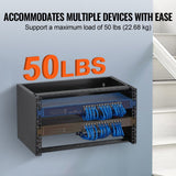 Darrahopens Electronics > Headphones and Earphones > Over Ear Headphones VEVOR 6U Wall Mount Network Rack, 14 in/355.6 mm Depth, 50 lbs/22.68 kg Max Weight Capacity Wall Mount Server Rack with Cage Nuts, 19"/482.6 mm for Shallow Server IT Equipment and Network Switches