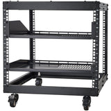 Darrahopens Electronics > Headphones and Earphones > Over Ear Headphones VEVOR 9U Open Frame Server Rack, 584.2 to 1016 mm Adjustable Depth, Free Standing or Wall Mount Network Server Rack with 360° Casters, Heavy Duty 4 Post Holds All Your Networking IT Equipment AV Gear