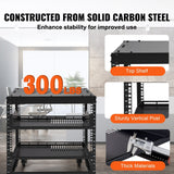 Darrahopens Electronics > Headphones and Earphones > Over Ear Headphones VEVOR 9U Open Frame Server Rack, 584.2 to 1016 mm Adjustable Depth, Free Standing or Wall Mount Network Server Rack with 360° Casters, Heavy Duty 4 Post Holds All Your Networking IT Equipment AV Gear