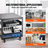 Darrahopens Electronics > Headphones and Earphones > Over Ear Headphones VEVOR 9U Open Frame Server Rack, 584.2 to 1016 mm Adjustable Depth, Free Standing or Wall Mount Network Server Rack with 360° Casters, Heavy Duty 4 Post Holds All Your Networking IT Equipment AV Gear