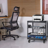 Darrahopens Electronics > Headphones and Earphones > Over Ear Headphones VEVOR 9U Open Frame Server Rack, 584.2 to 1016 mm Adjustable Depth, Free Standing or Wall Mount Network Server Rack with 360° Casters, Heavy Duty 4 Post Holds All Your Networking IT Equipment AV Gear