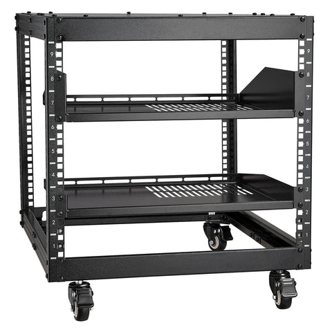 Darrahopens Electronics > Headphones and Earphones > Over Ear Headphones VEVOR 9U Open Frame Server Rack, 584.2 to 1016 mm Adjustable Depth, Free Standing or Wall Mount Network Server Rack with 360° Casters, Heavy Duty 4 Post Holds All Your Networking IT Equipment AV Gear